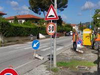 29 APRILE 2020 / Partiti i lavori per il semaforo pedonale di Orzignano