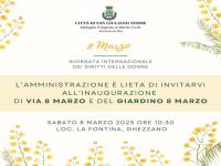 Inaugurazione giardini e via 8 marzo