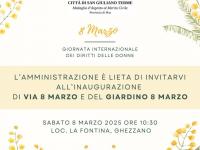 Inaugurazione giardini e via 8 marzo