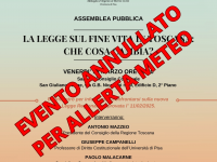 ANNULLATO - Legge toscana sul fine vita: iniziativa il 14/3
