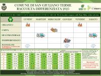 Calendario raccolta "porta a porta" Geofor 2025