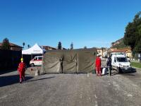 17 NOVEMBRE 2020 / Covid-19. Punto-tamponi per i medici di base di fronte al Parco della Pace di Pontasserchio