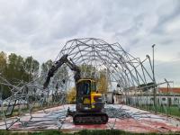 11 NOVEMBRE 2021 / "Pallone" di Asciano, via all'abbattimento della vecchia struttura