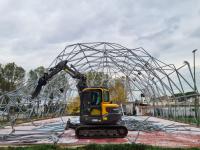 11 NOVEMBRE 2021 / "Pallone" di Asciano, via all'abbattimento della vecchia struttura